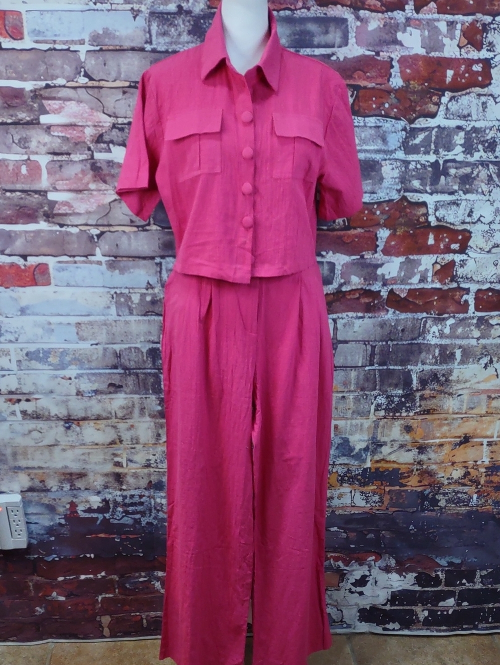 Crop Top/Wide Leg Pants Set